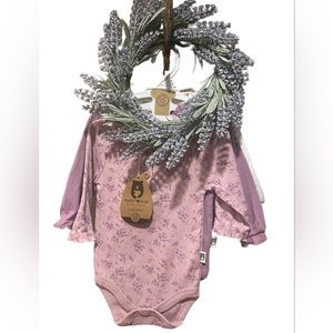 🆕 Set of 3 Infant Girl Long Sleeve Body Suit Onesie